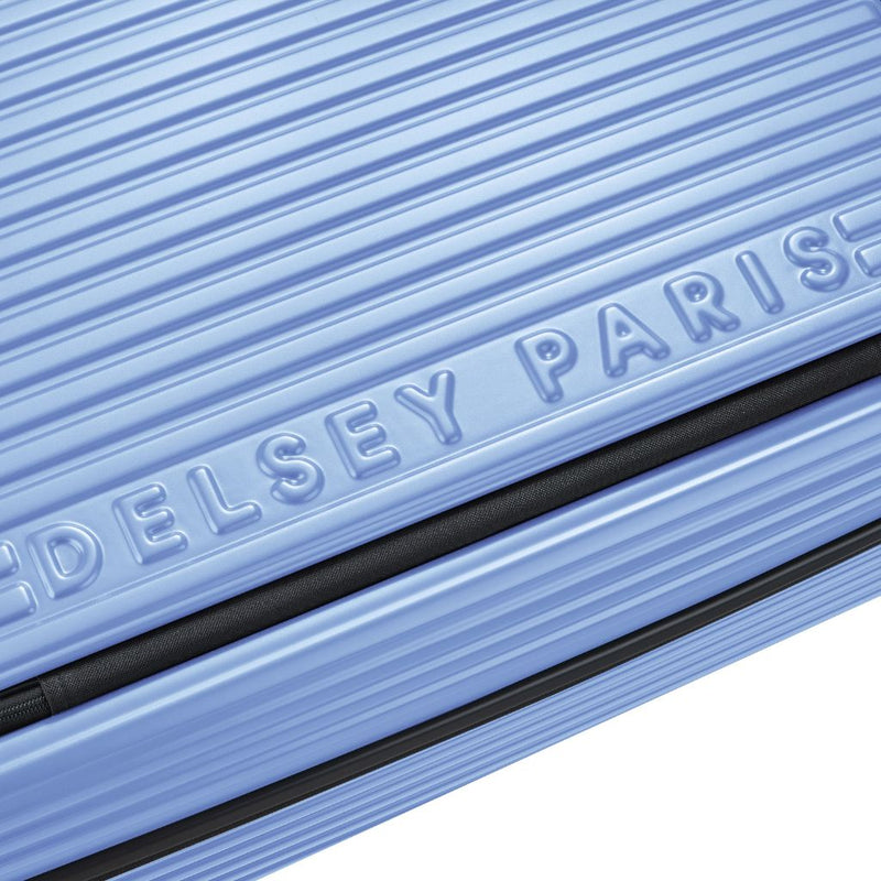 Delsey Securitime ZIP Top Opening 76cm Large Exp Luggage - Blue - Love Luggage
