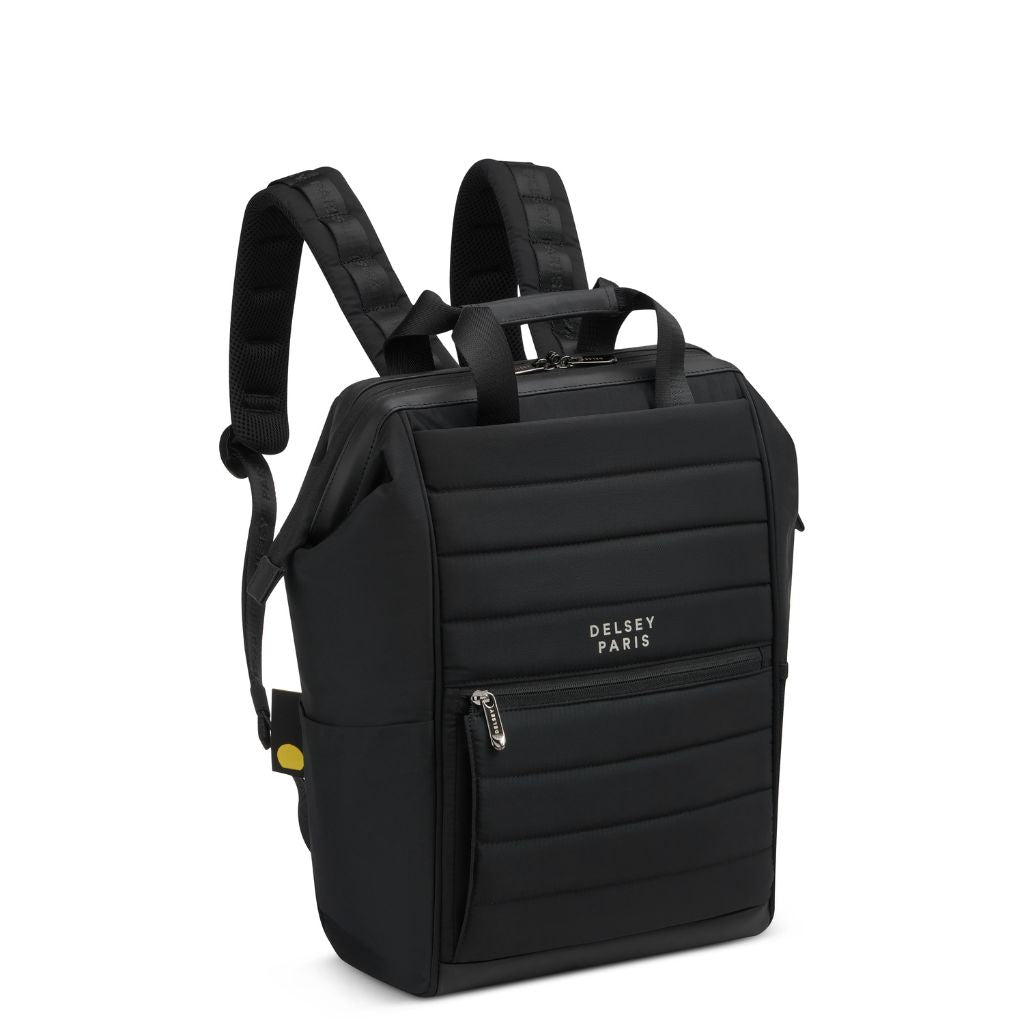 Delsey Shadow 5.0 Soft Laptop Backpack 14" - Black - Love Luggage