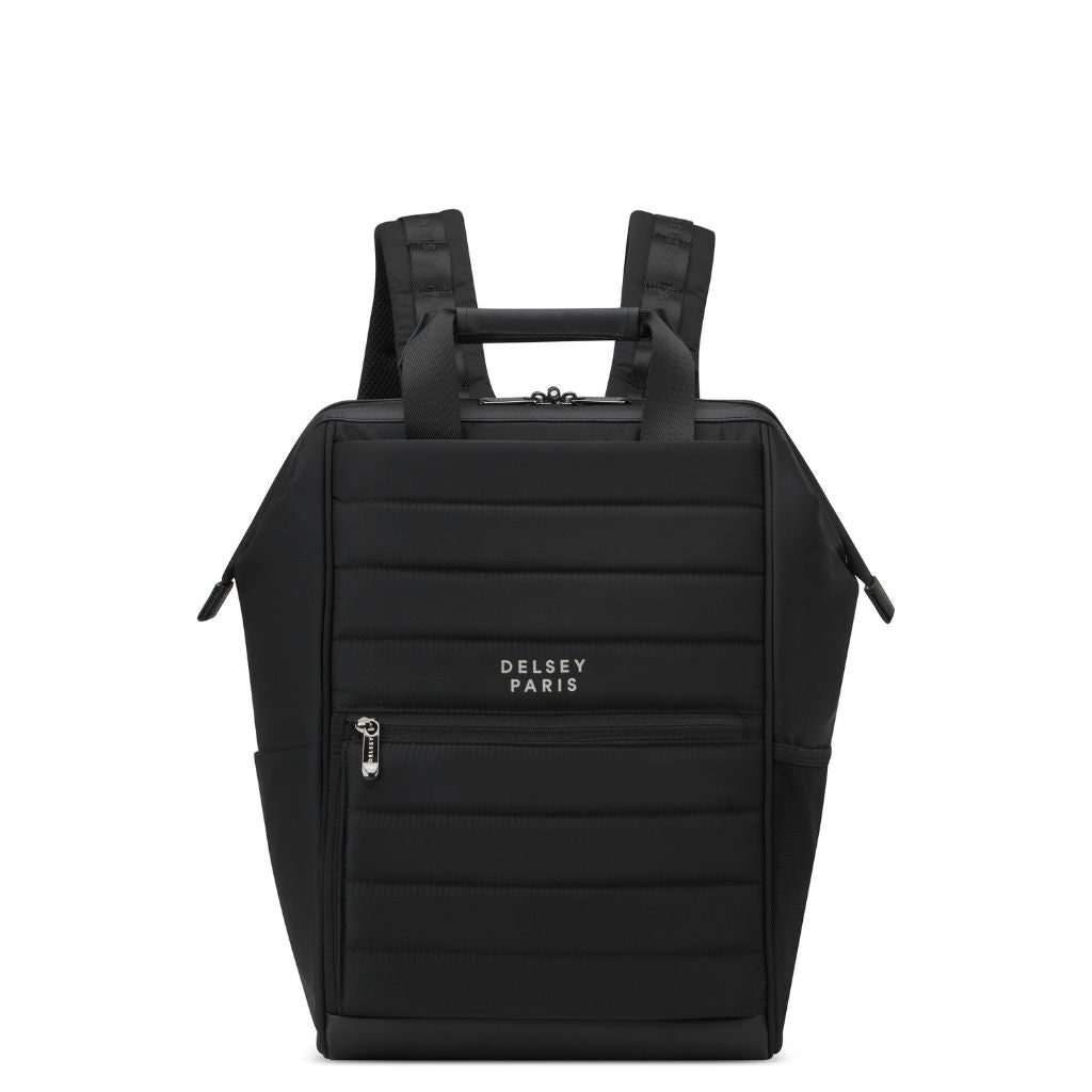 Delsey Shadow 5.0 Soft Laptop Backpack 14" - Black - Love Luggage