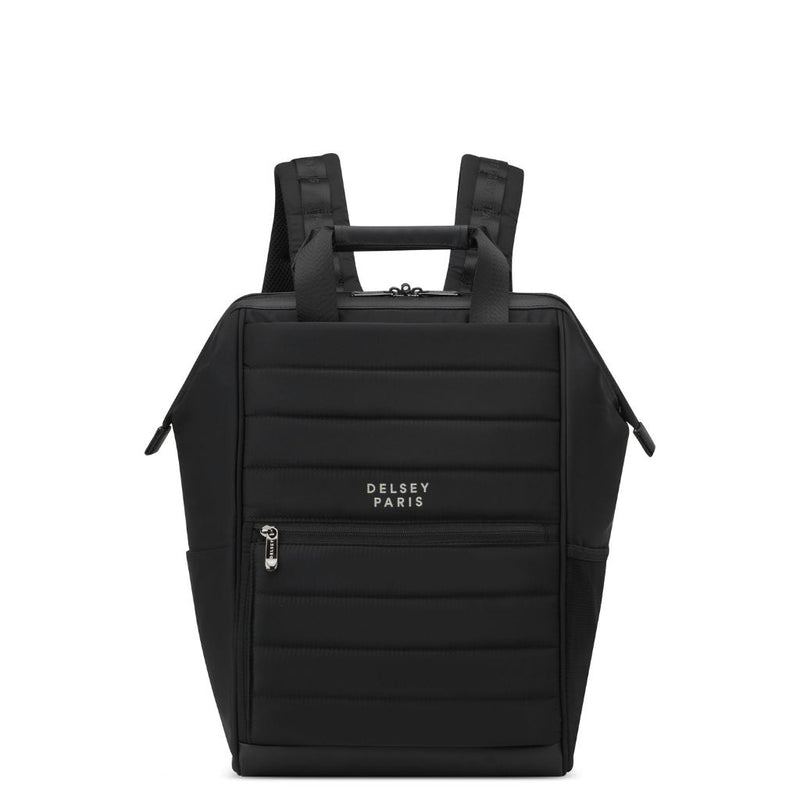 Delsey Shadow 5.0 Soft Laptop Backpack 14" - Black - Love Luggage
