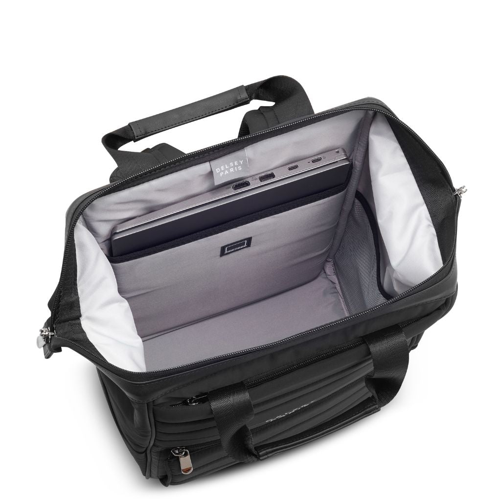 Delsey Shadow 5.0 Soft Laptop Backpack 14" - Black - Love Luggage