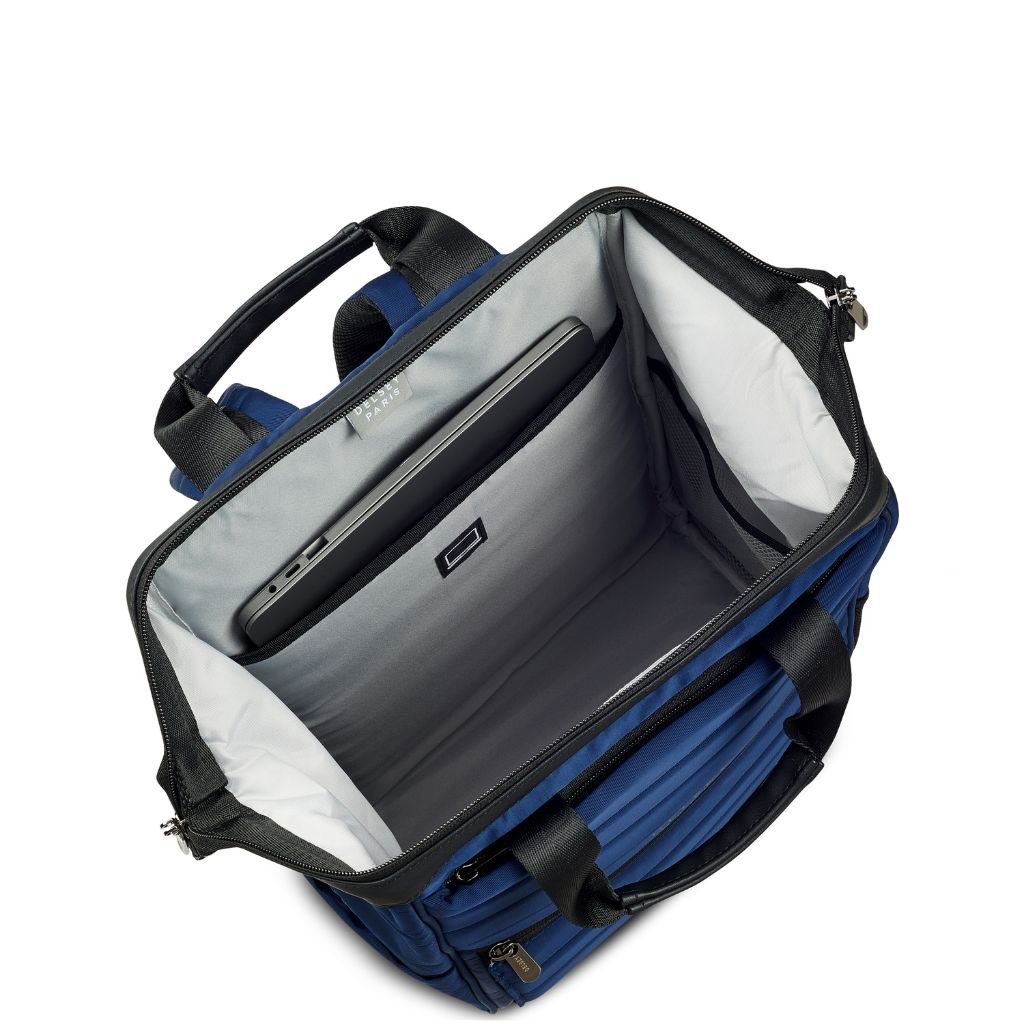 Delsey Shadow 5.0 Soft Laptop Backpack 14" - Blue - Love Luggage