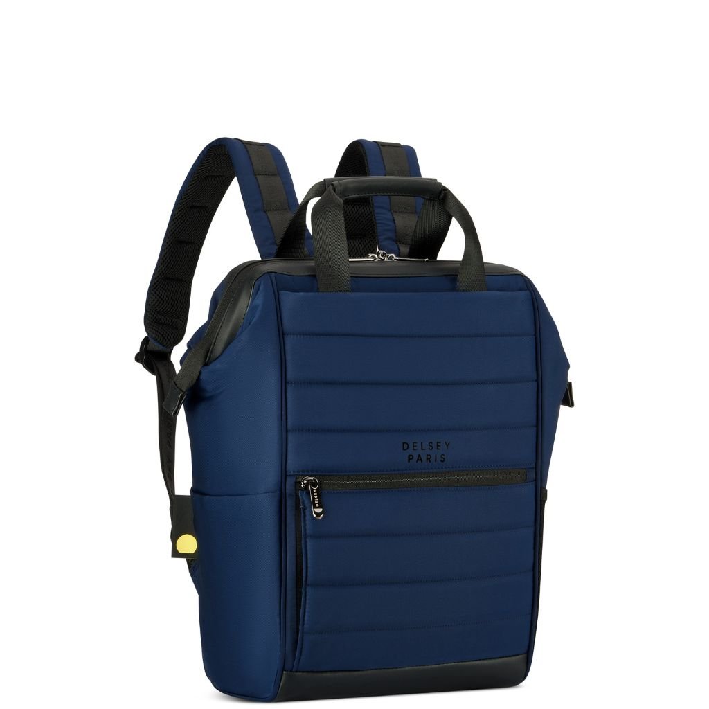 Delsey Shadow 5.0 Soft Laptop Backpack 14" - Blue - Love Luggage