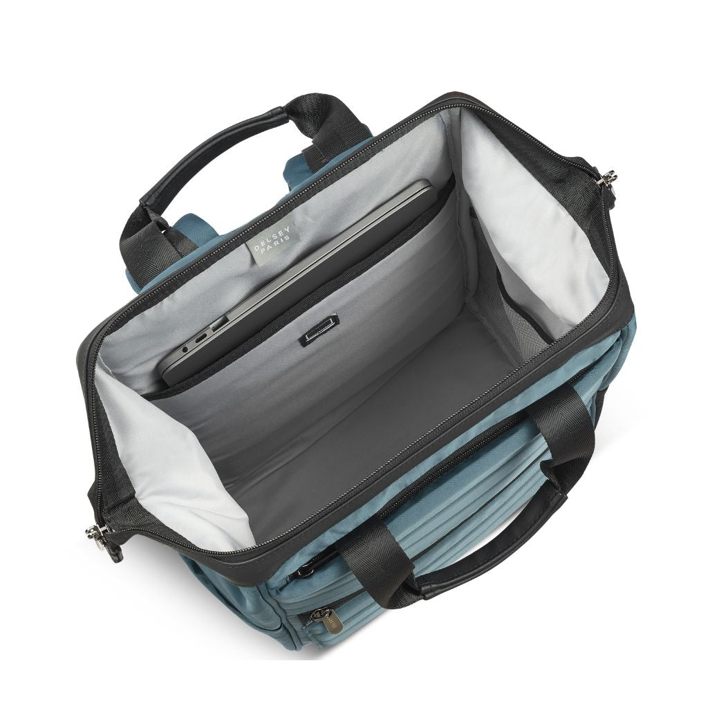 Delsey Shadow 5.0 Soft Laptop Backpack 14" - Green - Love Luggage