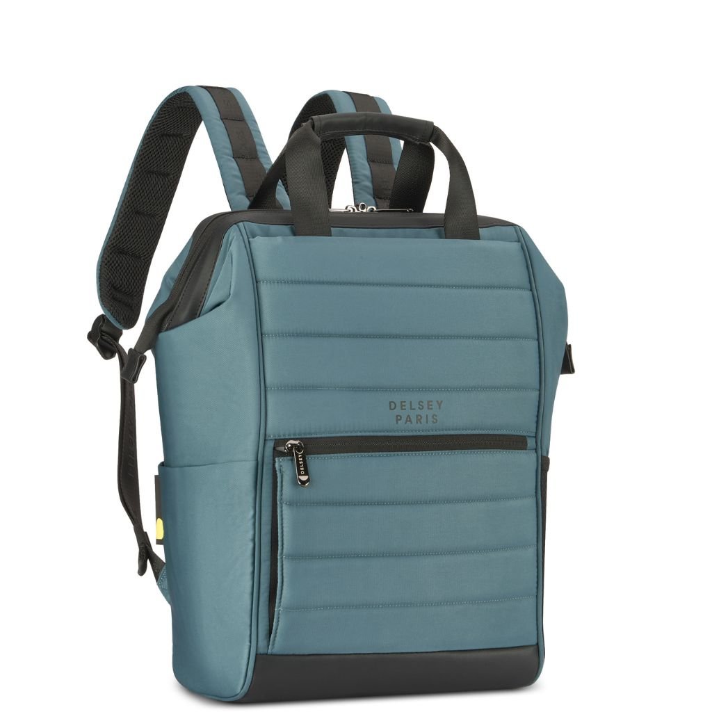 Delsey Shadow 5.0 Soft Laptop Backpack 14" - Green - Love Luggage