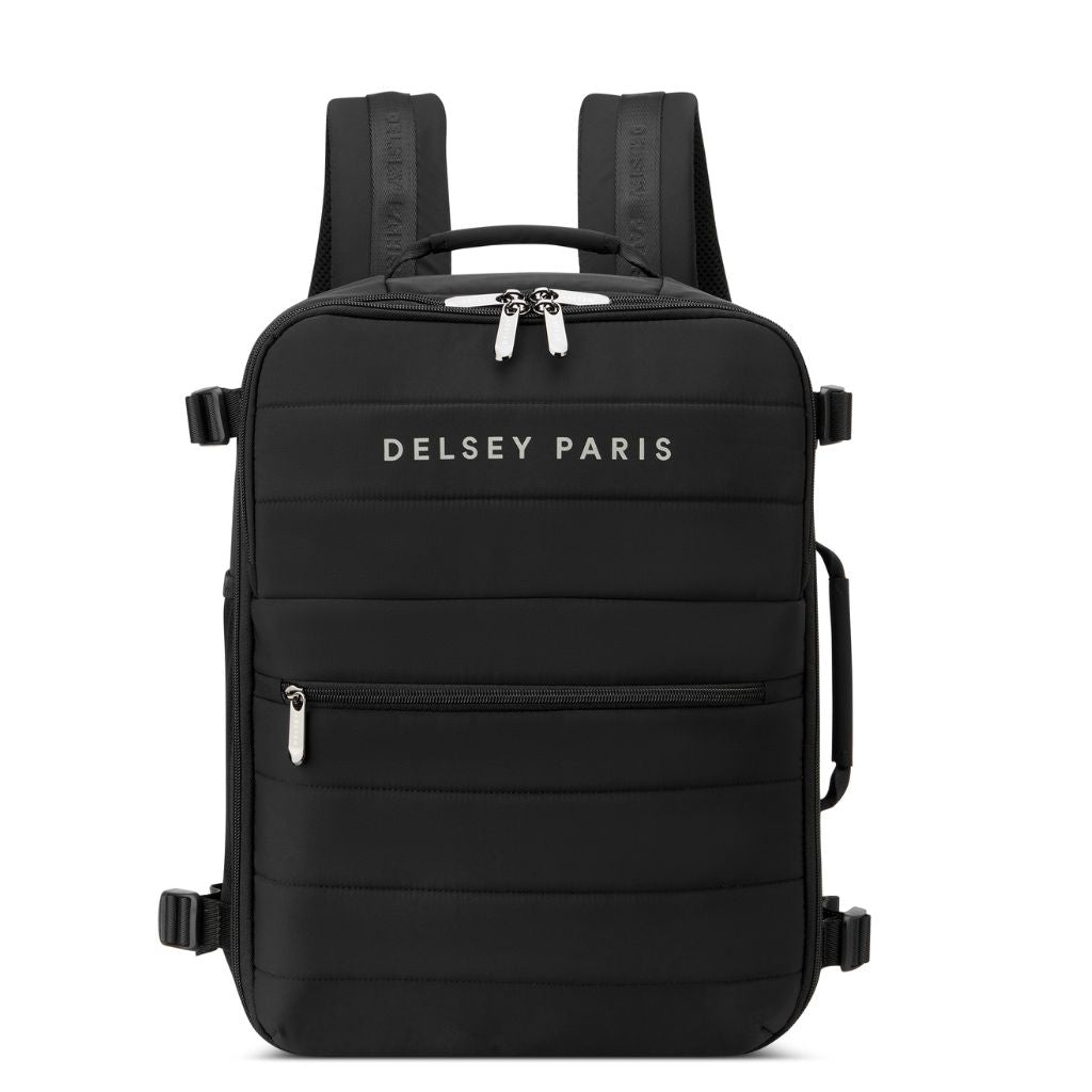 Delsey Shadow 5.0 Travel/Gym Backpack 24L - Black - Love Luggage