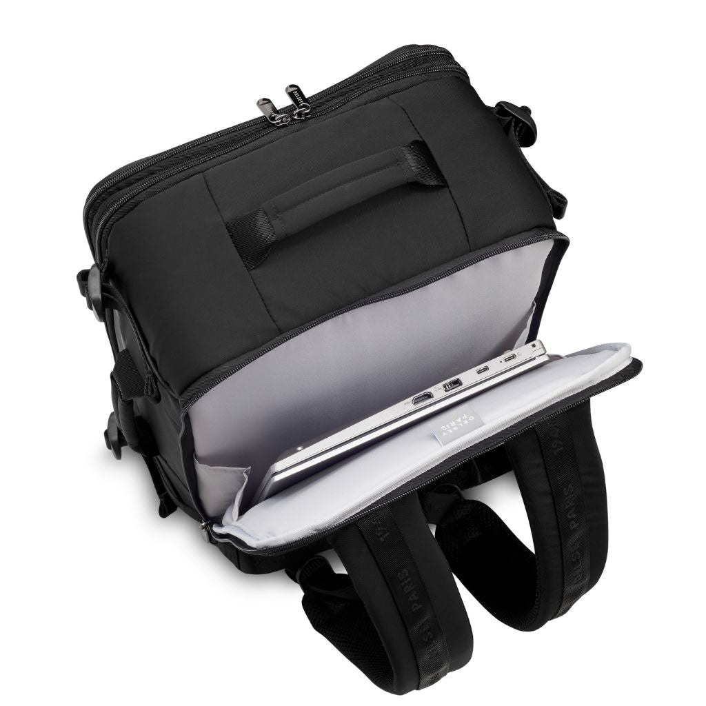 Delsey Shadow 5.0 Travel/Gym Backpack 24L - Black - Love Luggage