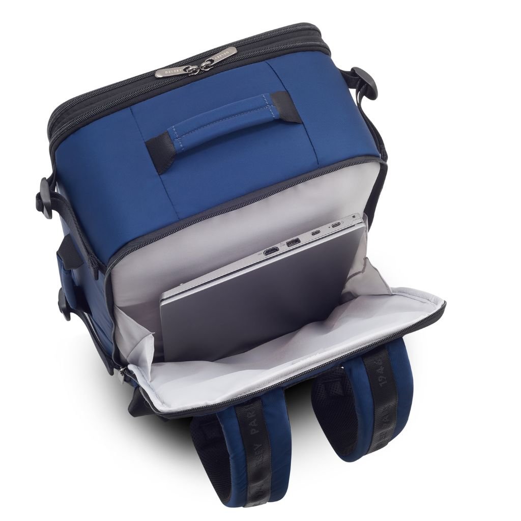 Delsey Shadow 5.0 Travel/Gym Backpack 24L - Blue - Love Luggage
