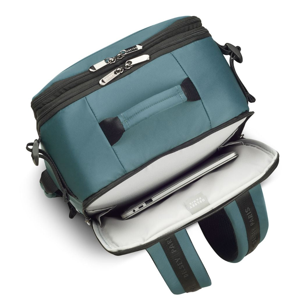 Delsey Shadow 5.0 Travel/Gym Backpack 24L - Green - Love Luggage