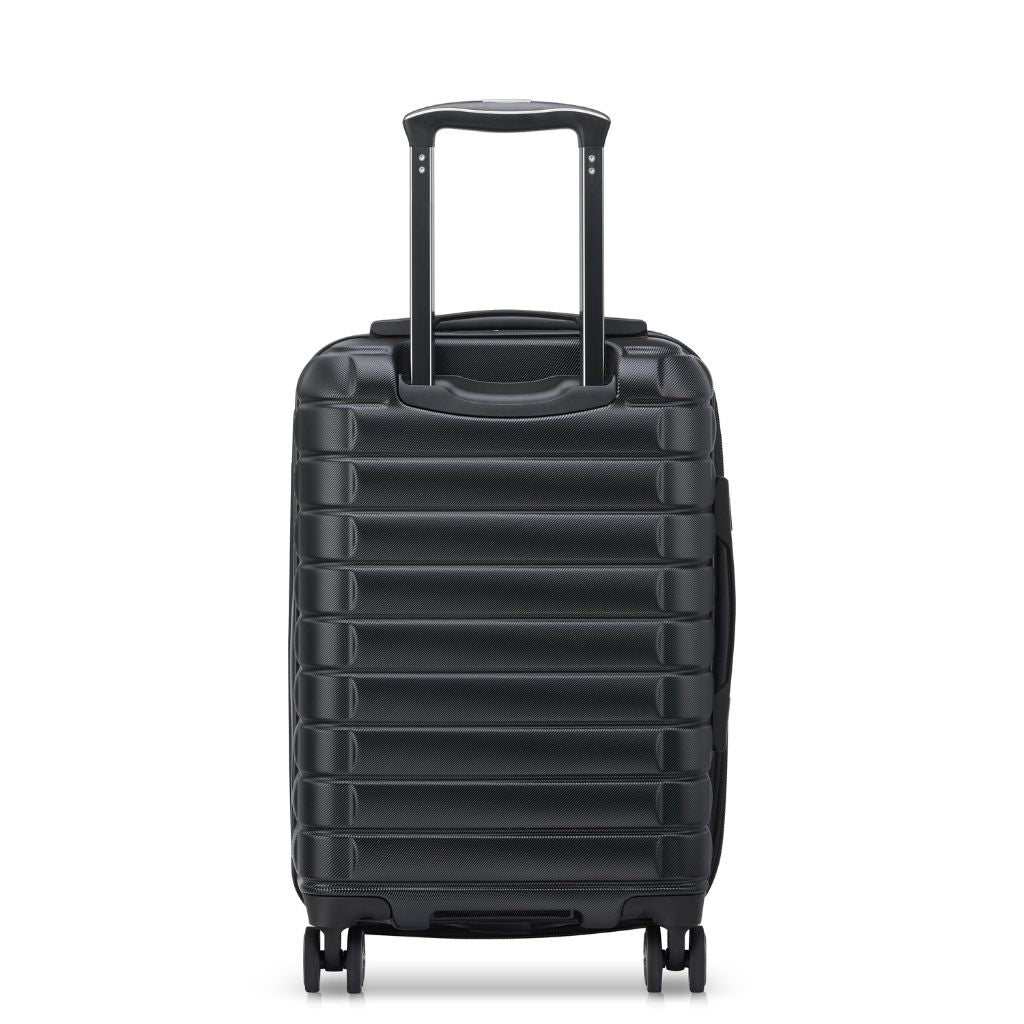 Delsey Shadow 55cm Expandable Carry On Luggage - Black - Love Luggage