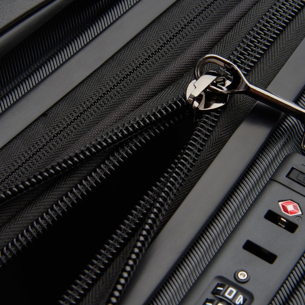 Delsey Shadow 55cm Expandable Carry On Luggage - Black - Love Luggage