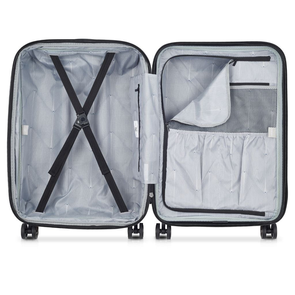 Delsey Shadow 66cm Expandable Medium Luggage - Black - Love Luggage