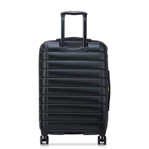 Delsey Shadow 66cm Expandable Medium Luggage - Black - Love Luggage