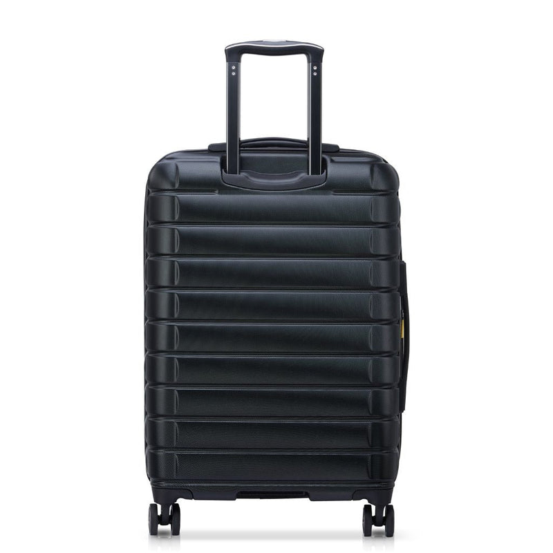 Delsey Shadow 66cm Expandable Medium Luggage - Black - Love Luggage