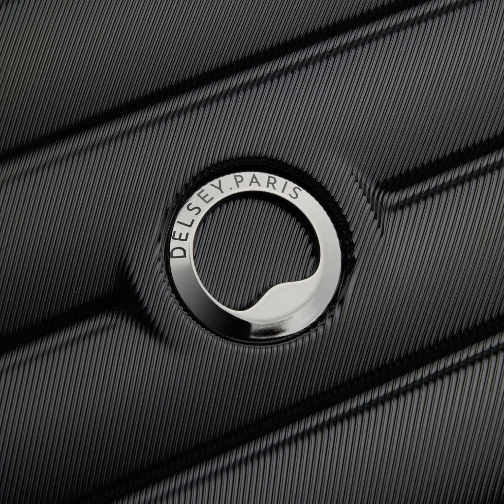 Delsey Shadow 75cm Expandable Large Luggage - Black - Love Luggage