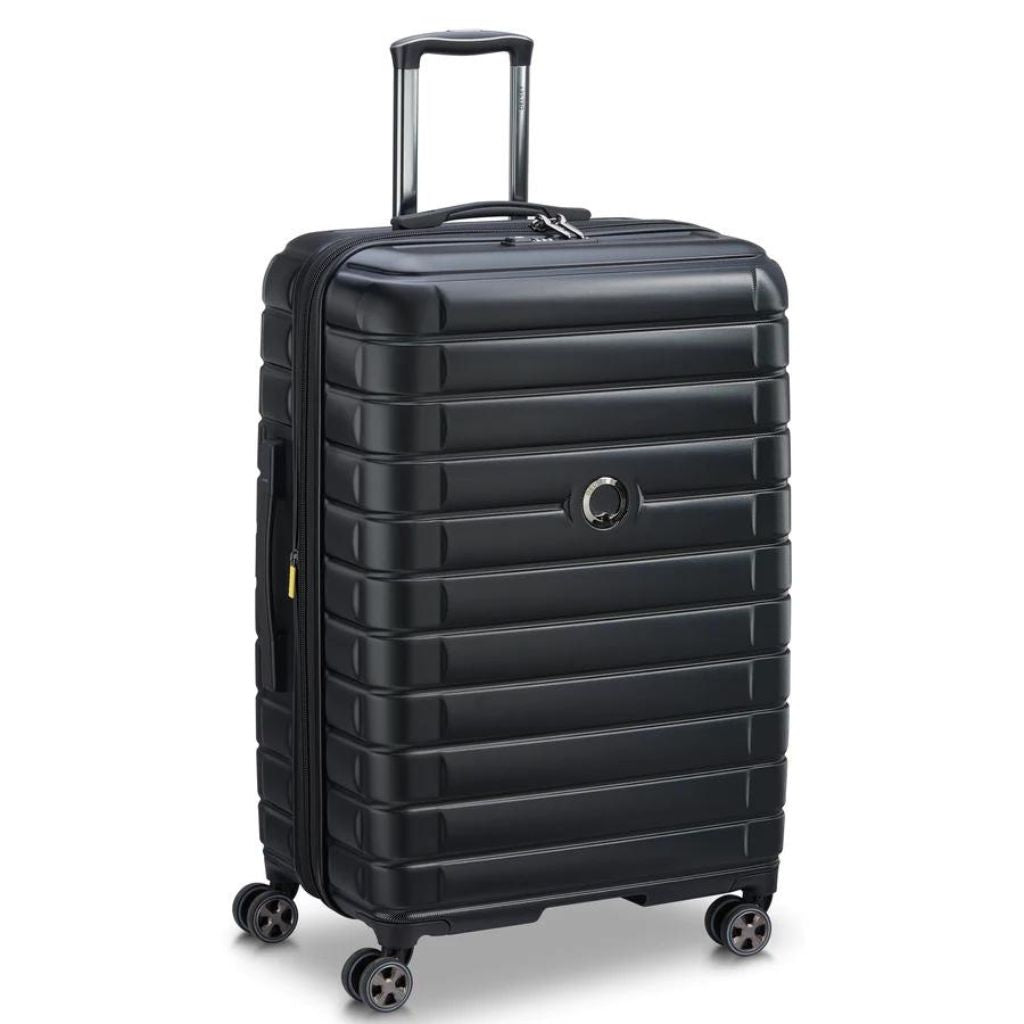 Delsey Shadow 75cm Expandable Large Luggage - Black - Love Luggage