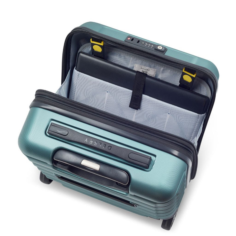 Delsey Shadow Underseat 2 - Wheel Cabin Luggage - Green - Love Luggage