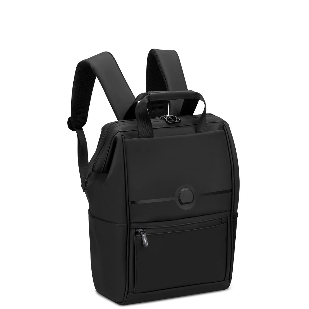 Delsey Turenne Soft Laptop Backpack 14" - Black - Love Luggage