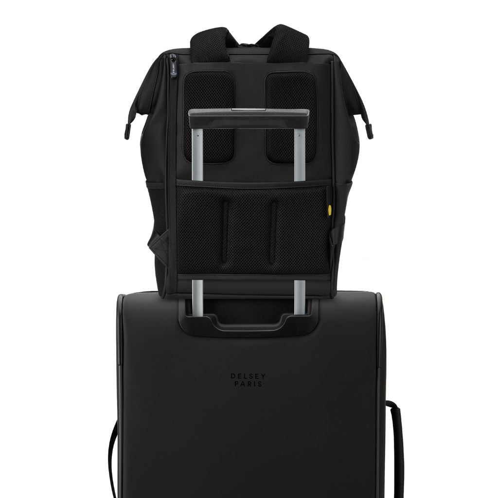 Delsey Turenne Soft Laptop Backpack 14" - Black - Love Luggage