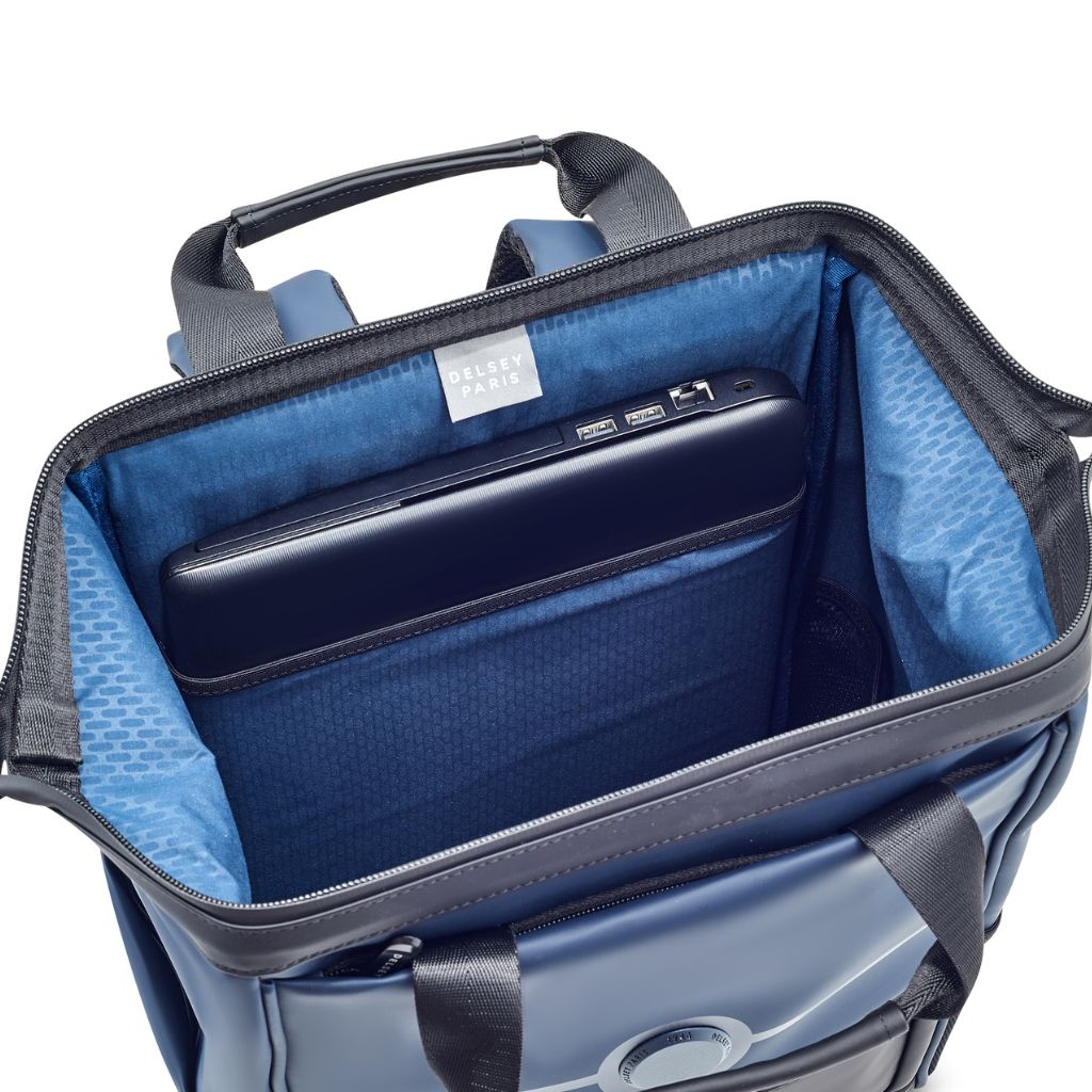 Delsey Turenne Soft Laptop Backpack 14" - Night Blue - Love Luggage