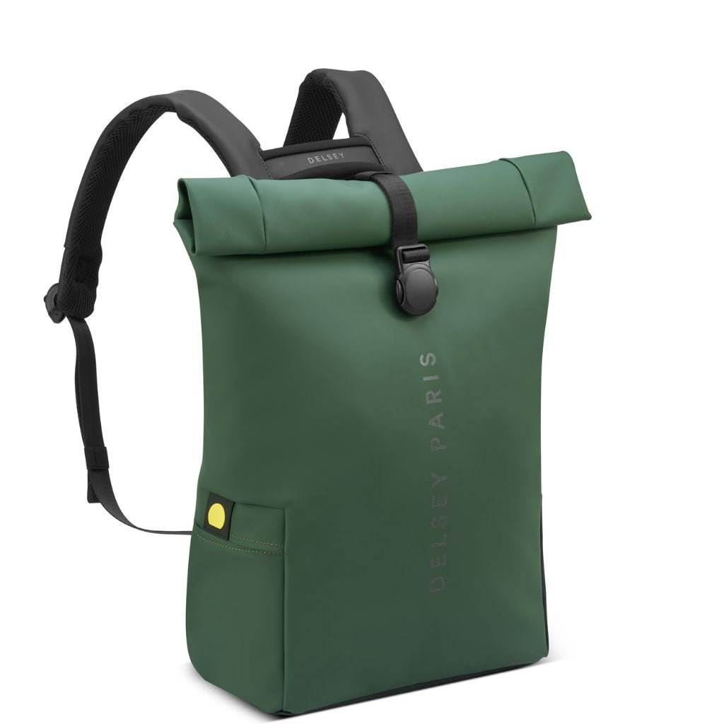 Delsey Turenne Soft Laptop Backpack 15" - Green - Love Luggage