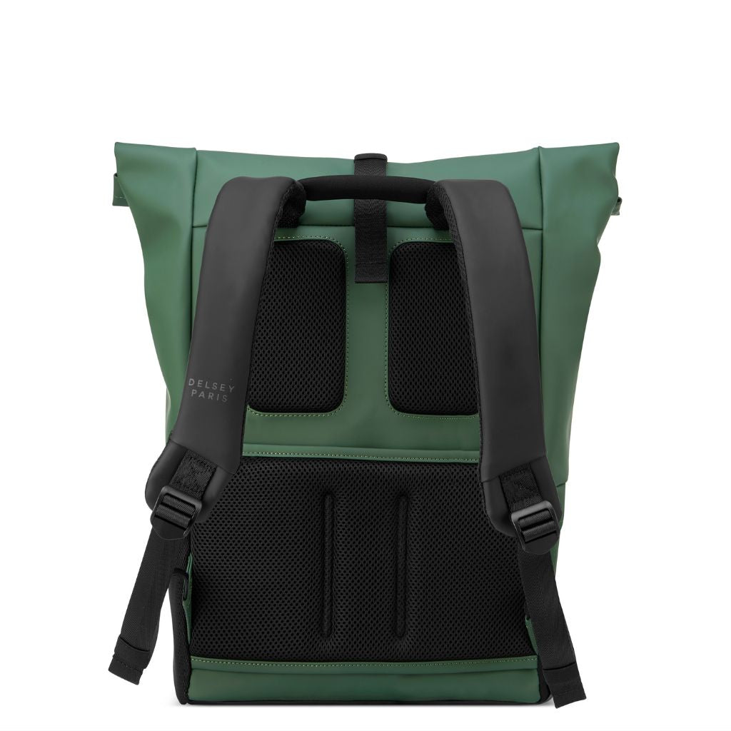 Delsey Turenne Soft Laptop Backpack 15" - Green - Love Luggage