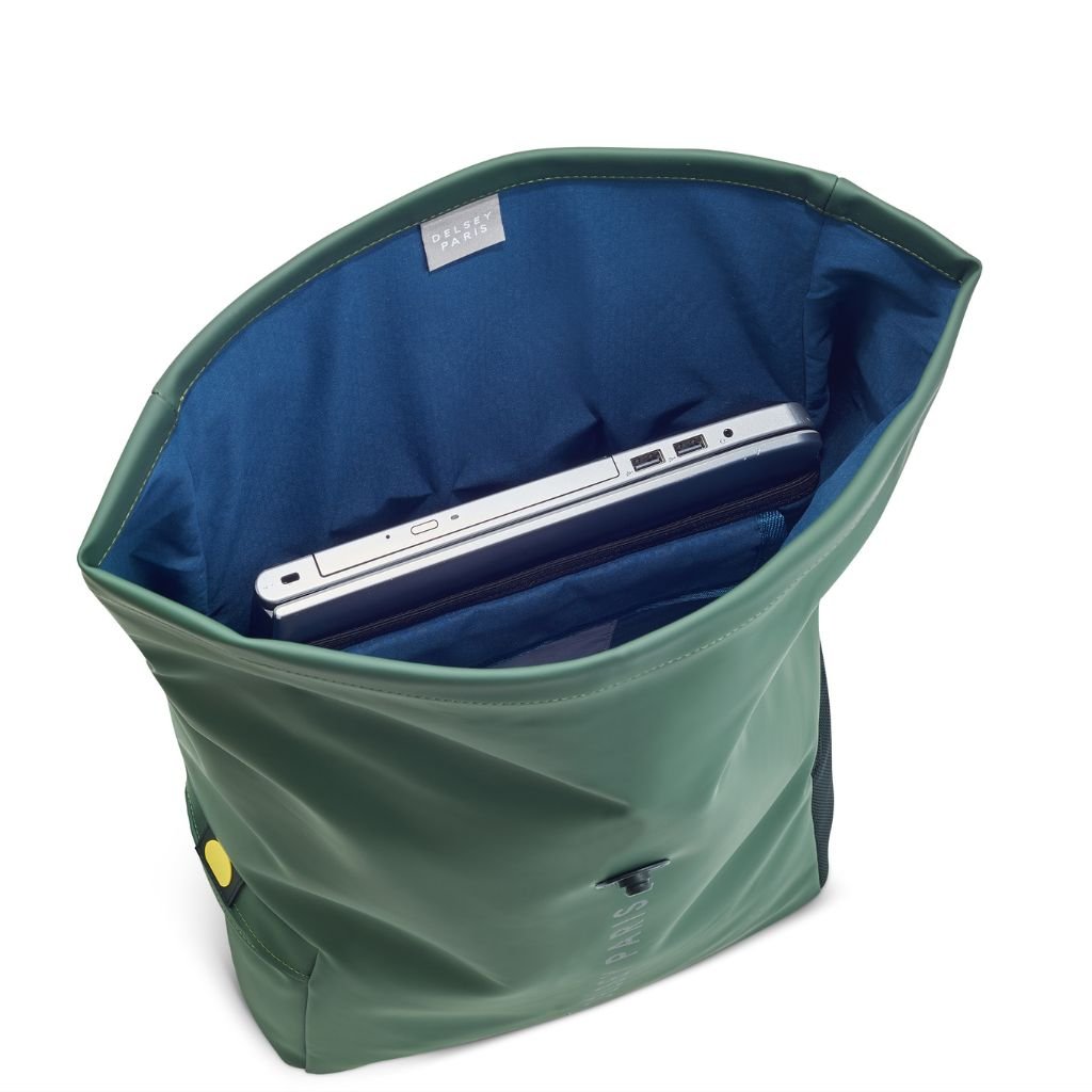 Delsey Turenne Soft Laptop Backpack 15" - Green - Love Luggage