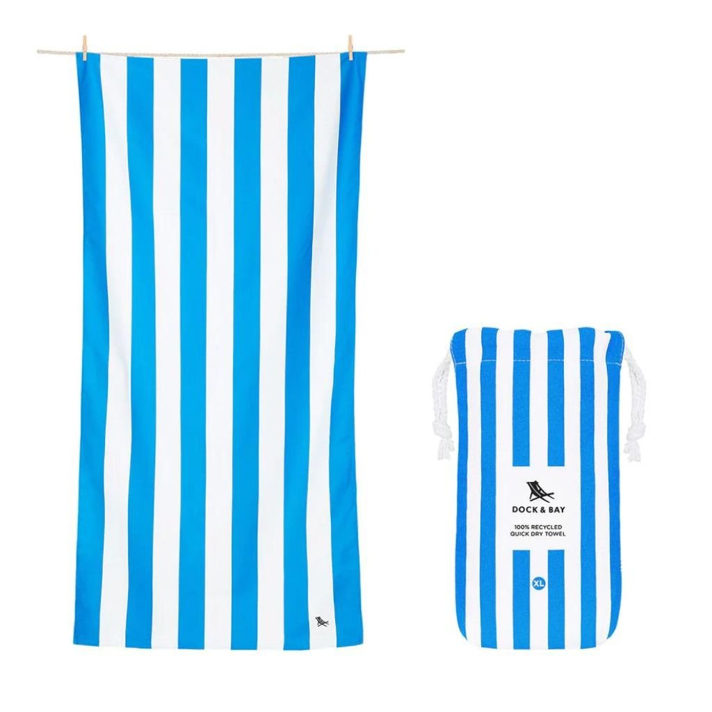 Dock & Bay Beach Towel Cabana Light Collection Xl - Bondi Blue - Love Luggage