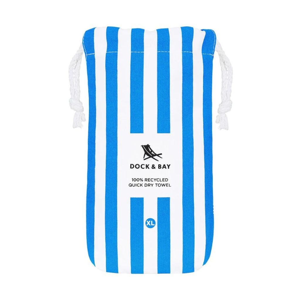 Dock & Bay Beach Towel Cabana Light Collection Xl - Bondi Blue - Love Luggage