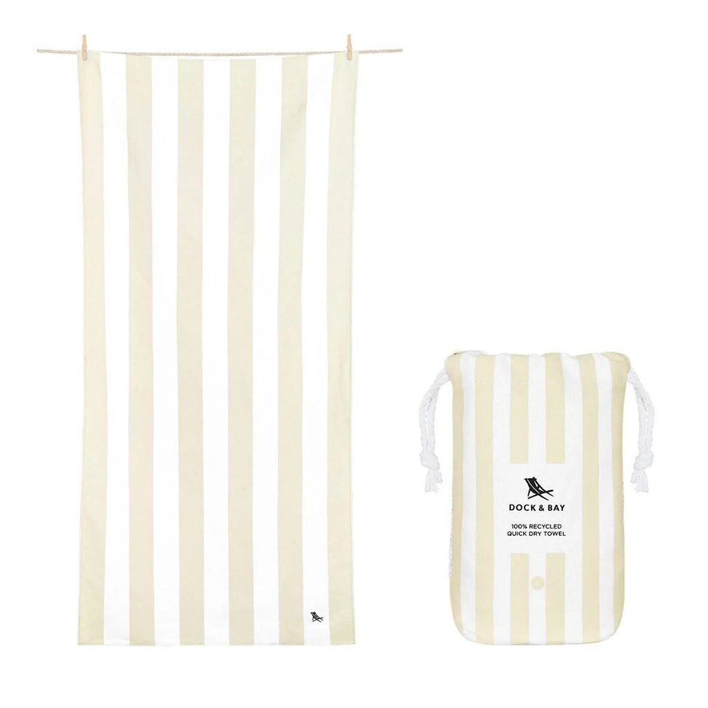 Dock & Bay Beach Towel Cabana Light Collection XL - Bora Bora Beige - Love Luggage