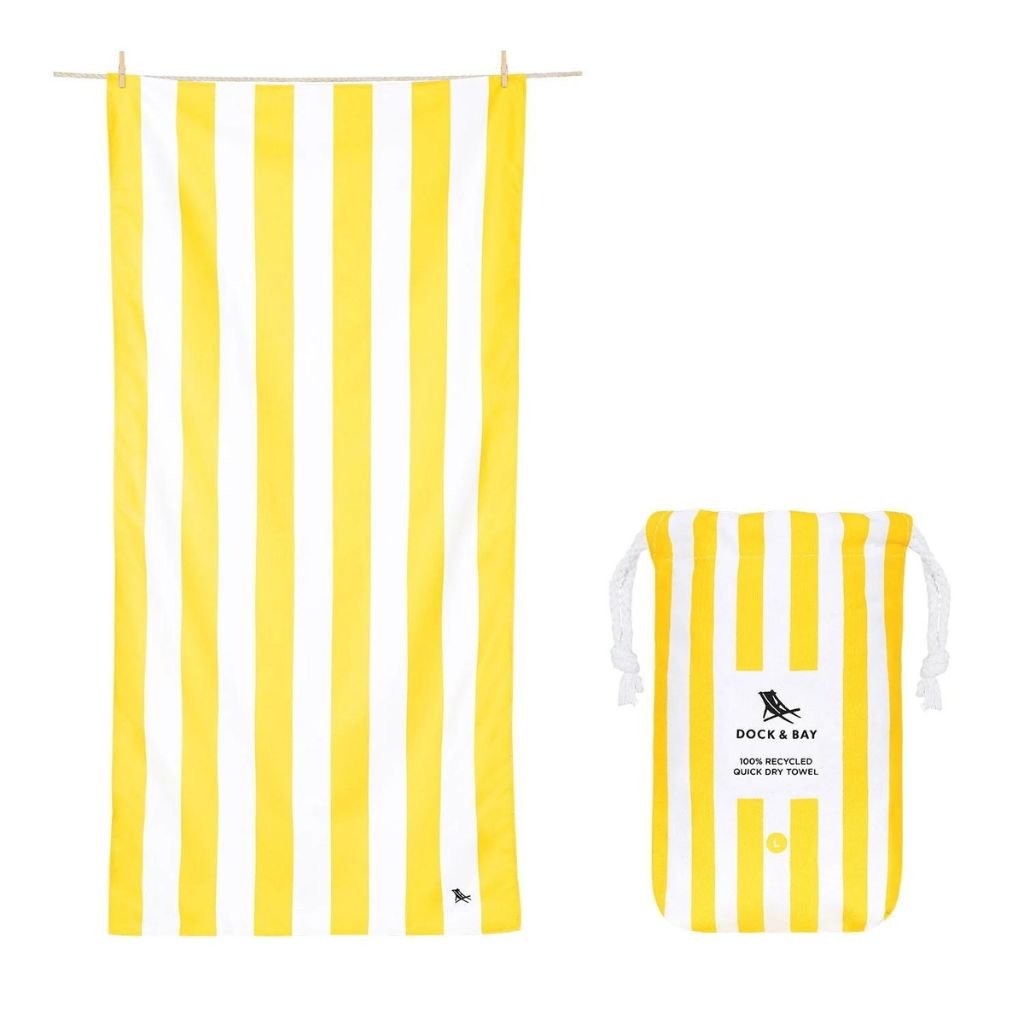 Dock & Bay Beach Towel Cabana Light Collection XL - Boracay Yellow - Love Luggage