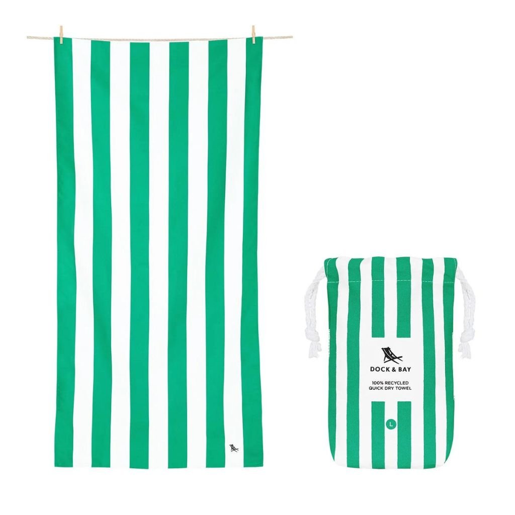 Dock & Bay Beach Towel Cabana Light Collection XL - Cancun Green - Love Luggage