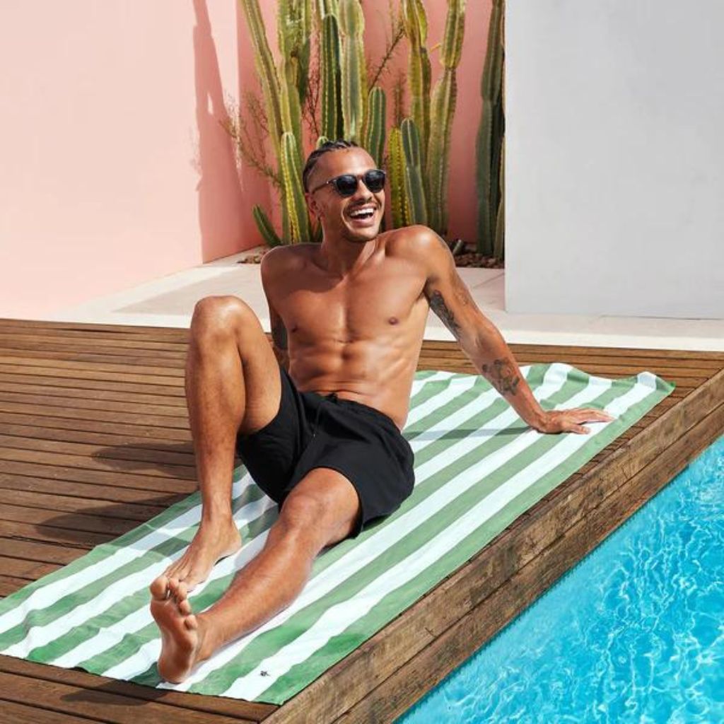 Dock & Bay Beach Towel Cabana Light Collection XL - Cayman Olive - Love Luggage