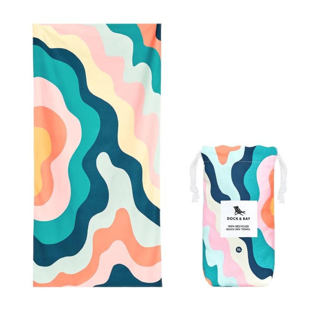 Dock & Bay Beach Towel Cabana Light Collection XL - Get Wavy - Love Luggage
