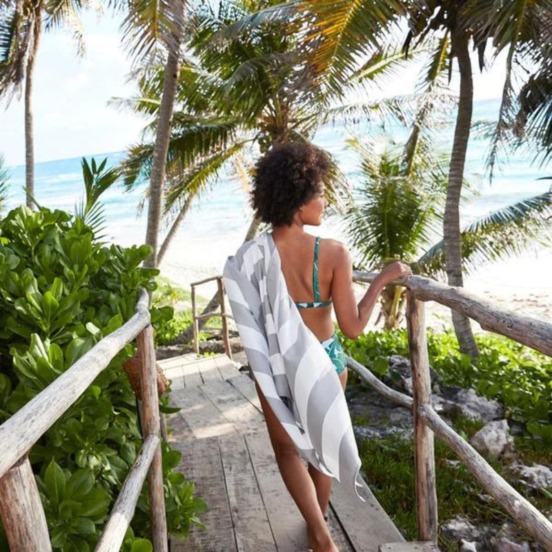 Dock & Bay Beach Towel Cabana Light Collection Xl - Goa Grey - Love Luggage