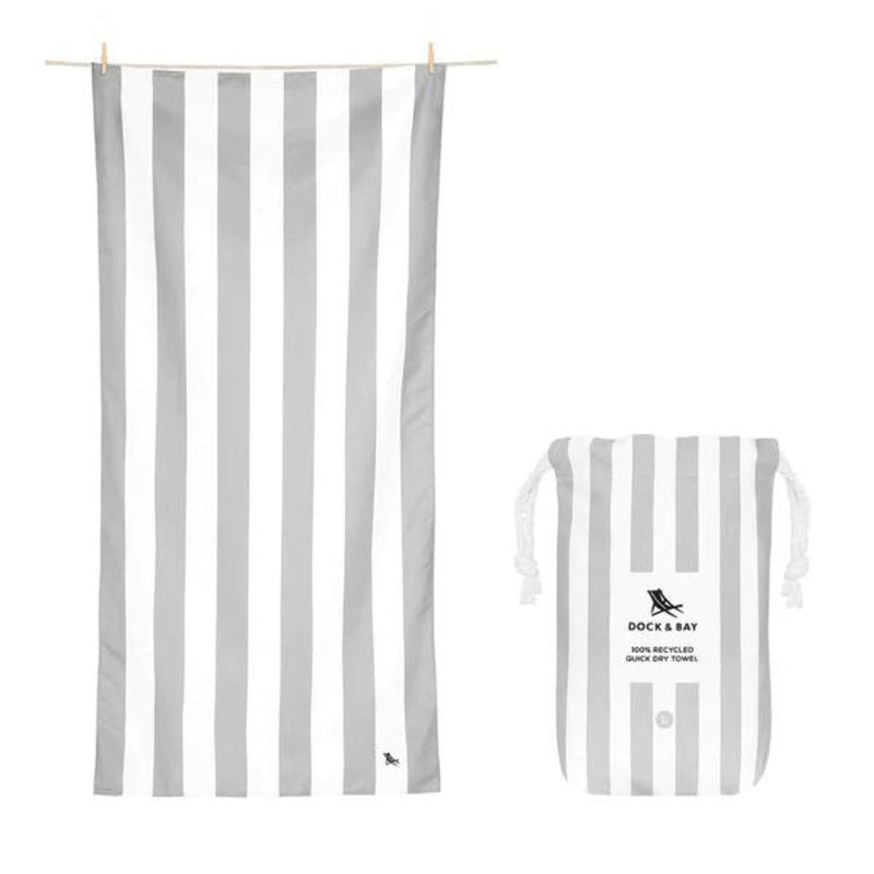 Dock & Bay Beach Towel Cabana Light Collection Xl - Goa Grey - Love Luggage