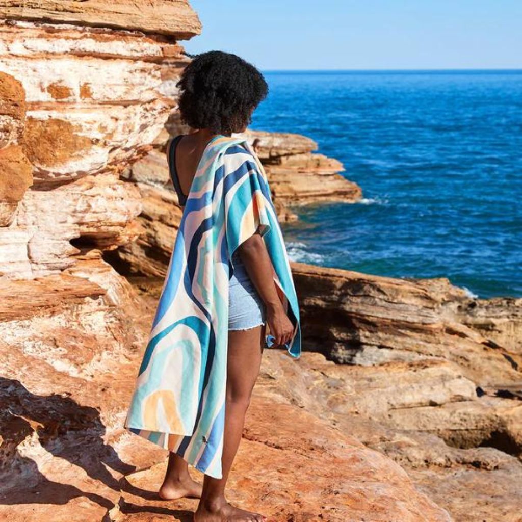 Dock & Bay Beach Towel Cabana Light Collection XL - Groovy Dunes - Love Luggage