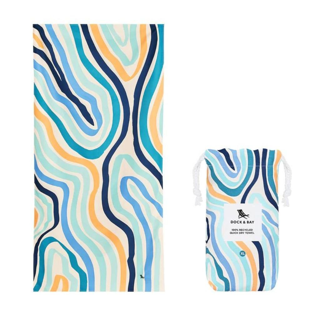 Dock & Bay Beach Towel Cabana Light Collection XL - Groovy Dunes - Love Luggage