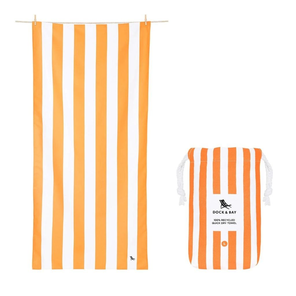 Dock & Bay Beach Towel Cabana Light Collection XL - Ipanema Orange - Love Luggage