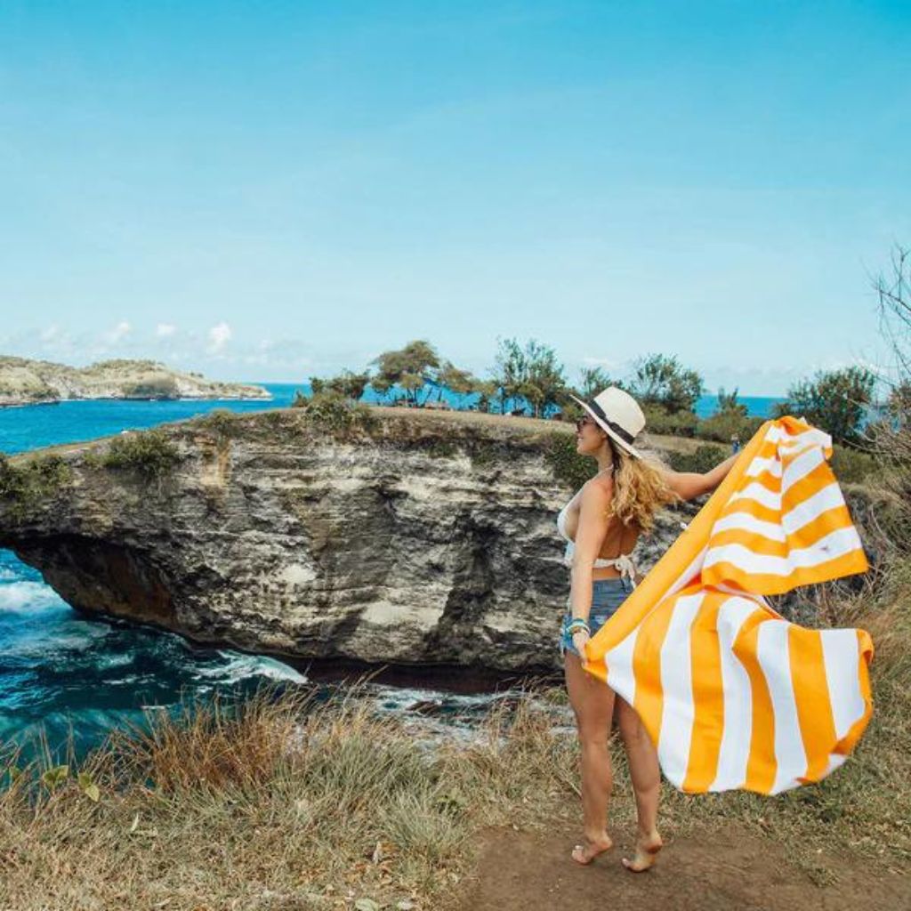 Dock & Bay Beach Towel Cabana Light Collection XL - Ipanema Orange - Love Luggage