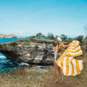 Dock & Bay Beach Towel Cabana Light Collection XL - Ipanema Orange - Love Luggage
