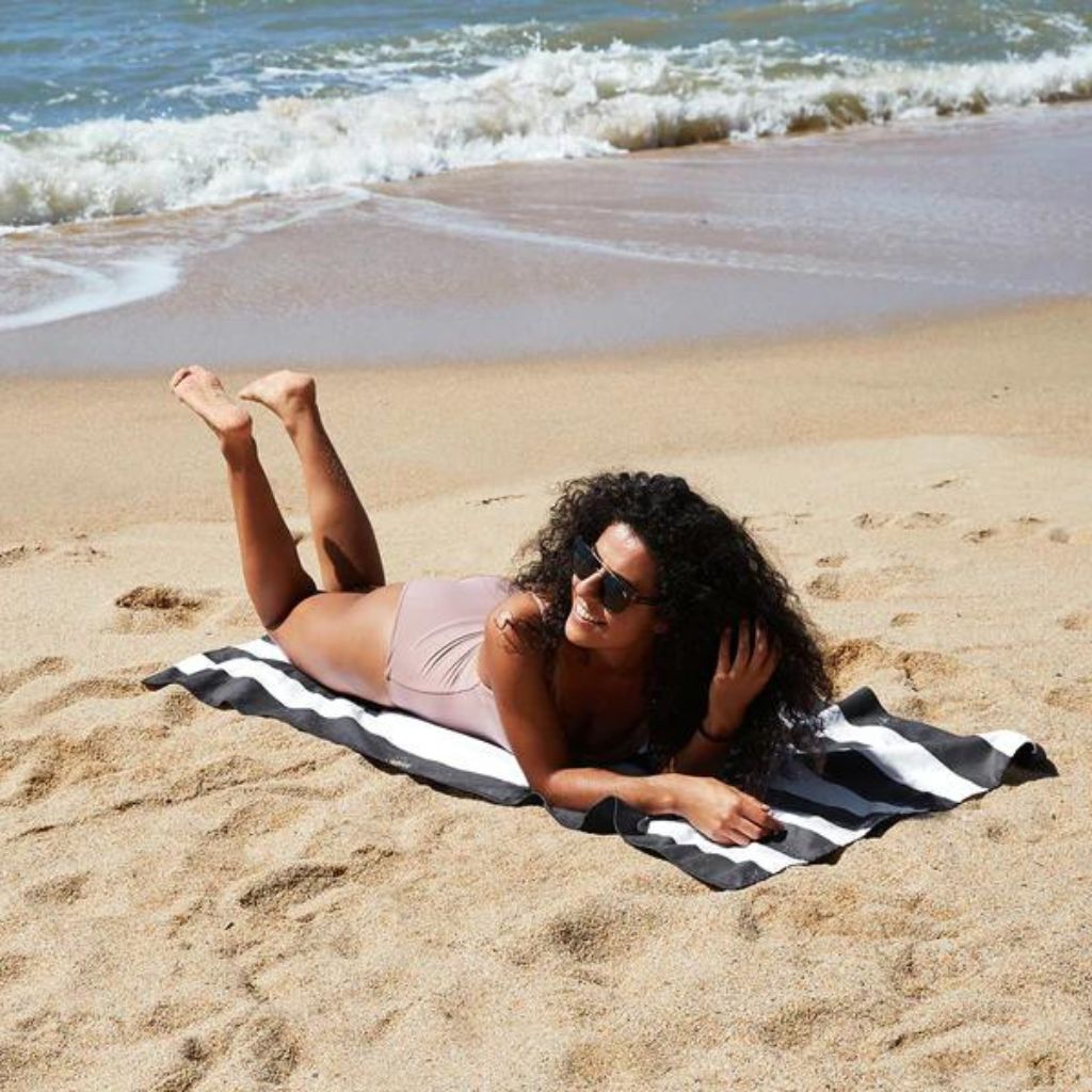 Dock & Bay Beach Towel Cabana Light Collection XL - Kamari Charcoal - Love Luggage