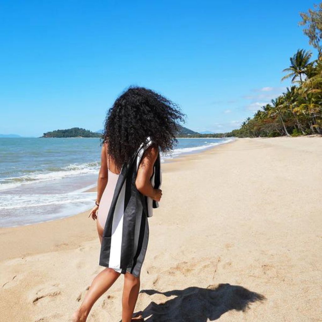 Dock & Bay Beach Towel Cabana Light Collection XL - Kamari Charcoal - Love Luggage