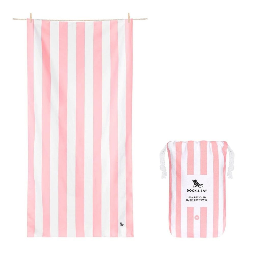 Dock & Bay Beach Towel Cabana Light Collection XL - Malibu Pink - Love Luggage