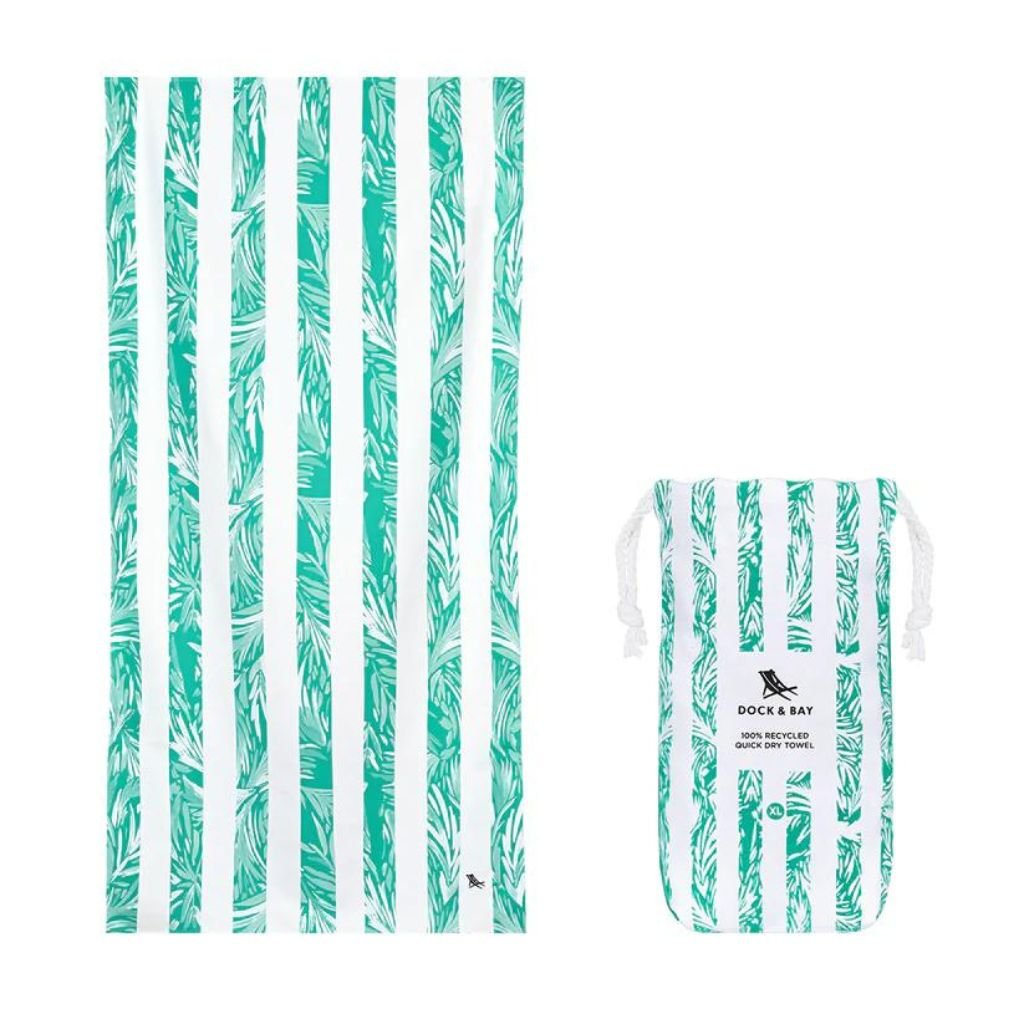 Dock & Bay Beach Towel Cabana Light Collection XL - Palm Paradise - Love Luggage