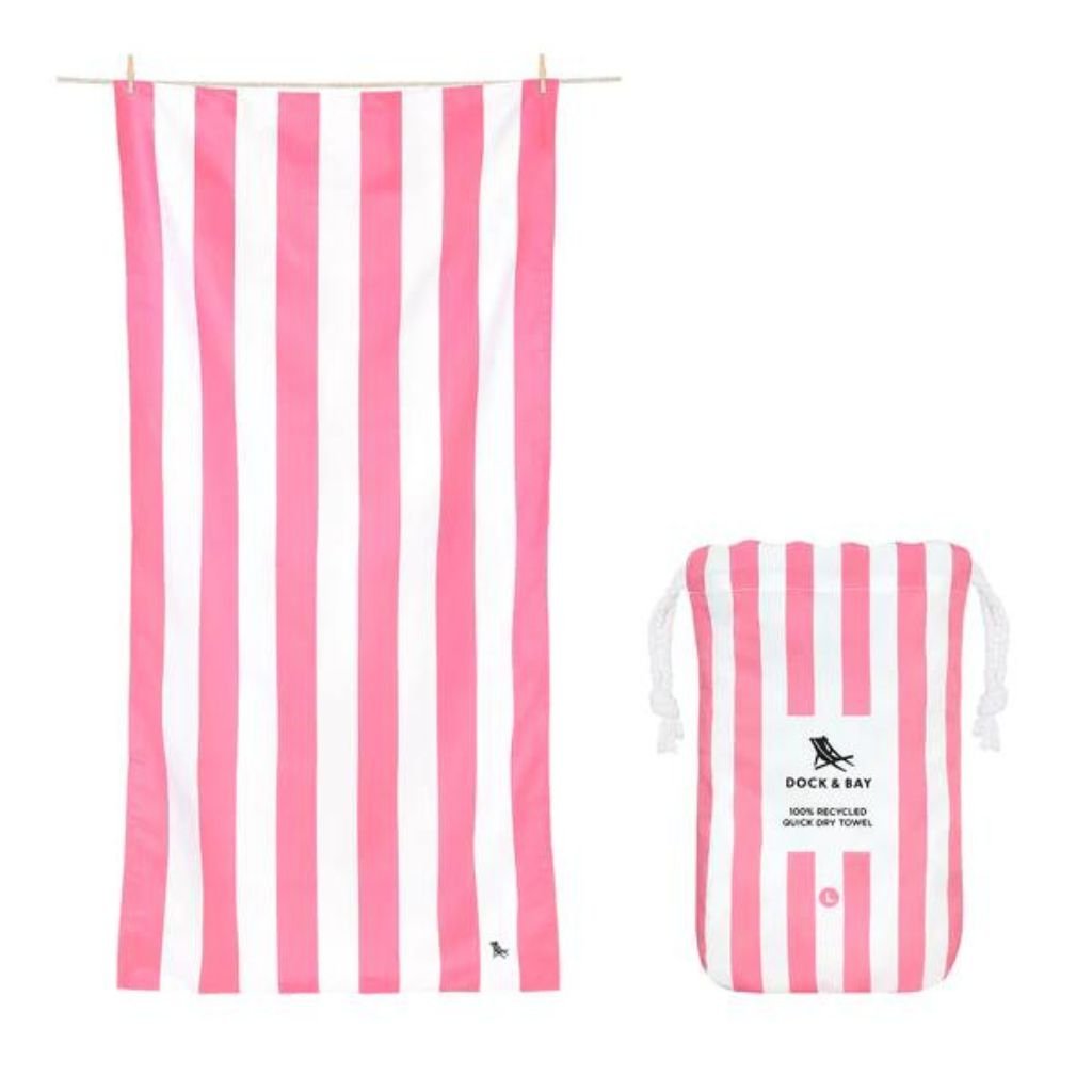 Dock & Bay Beach Towel Cabana Light Collection XL - Phi Phi Pink - Love Luggage