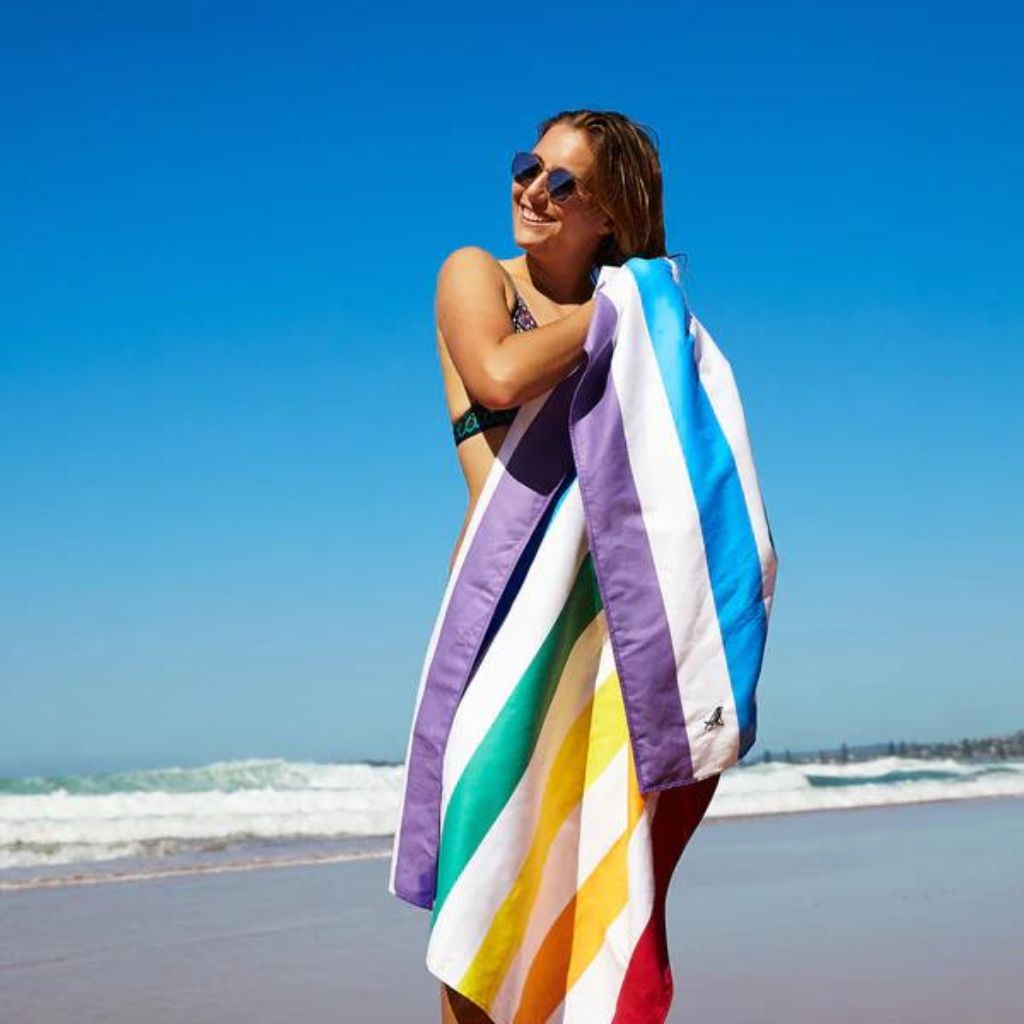 Dock & Bay Beach Towel Cabana Light Collection XL - Rainbow Skies - Love Luggage