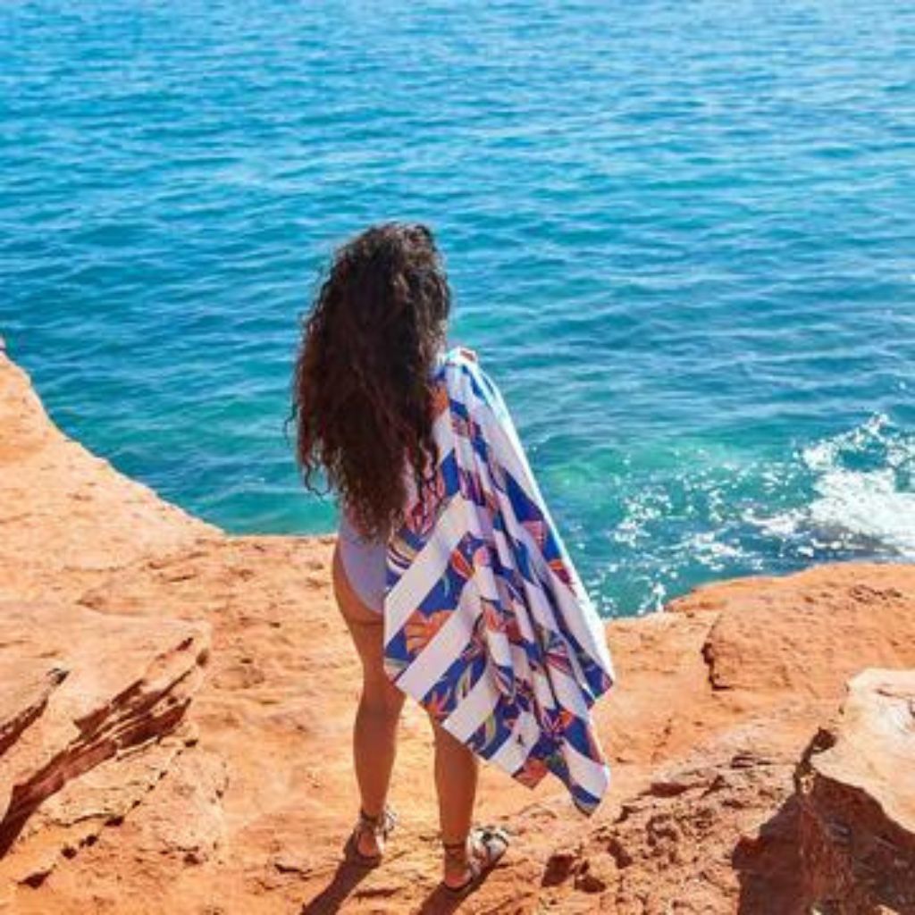 Dock & Bay Beach Towel Cabana Light Collection XL - Tropical Bloom - Love Luggage