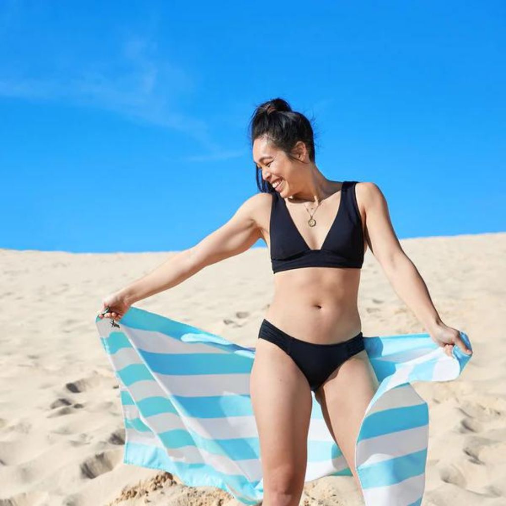 Dock & Bay Beach Towel Cabana Light Collection XL - Tulum Blue - Love Luggage