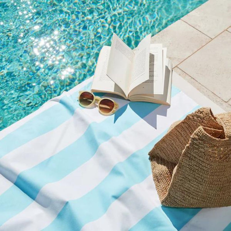 Dock & Bay Beach Towel Cabana Light Collection XL - Tulum Blue - Love Luggage